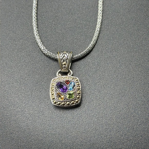 Balissima by Effy Multistone Square Pendant - Picture 3 of 12